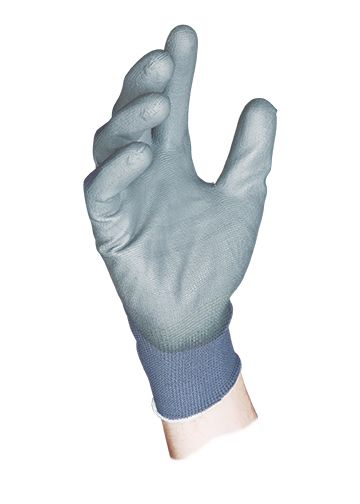 GLOVE 13G NYLON GRAY;SHELL GRAY PU PALM - Latex, Supported